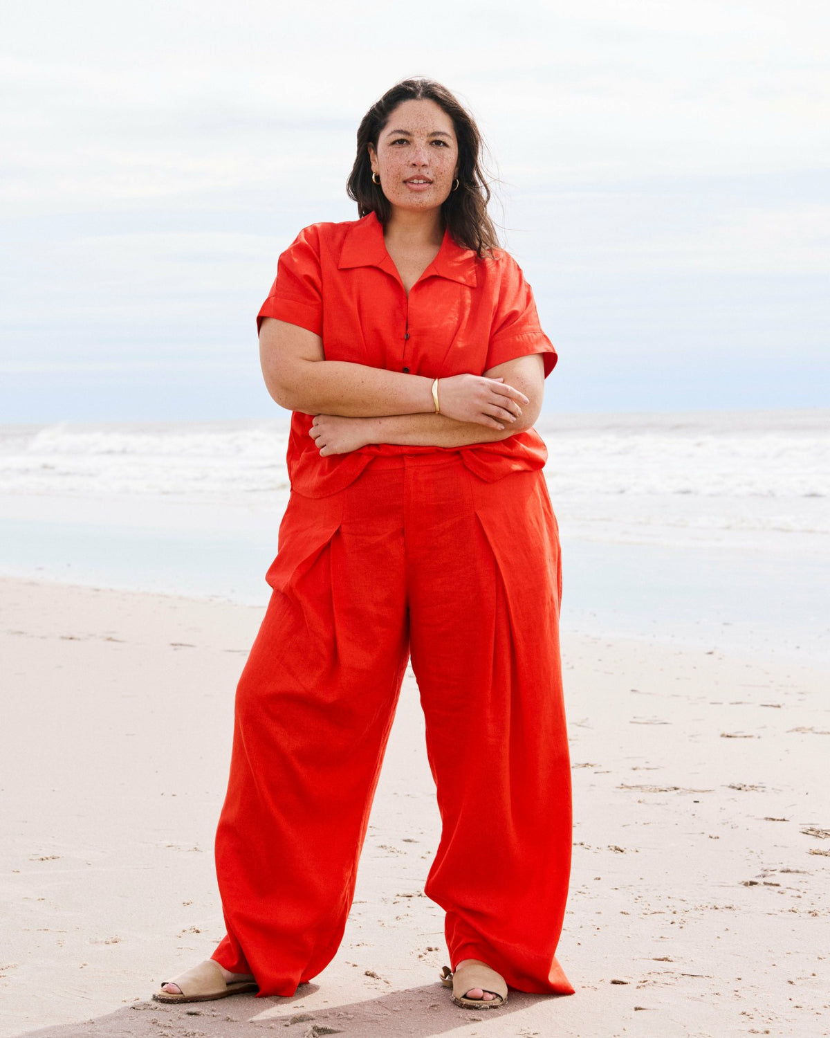 Marley Wide Leg Linen Blend Pants - Shoreline Sunset | Universal Standard