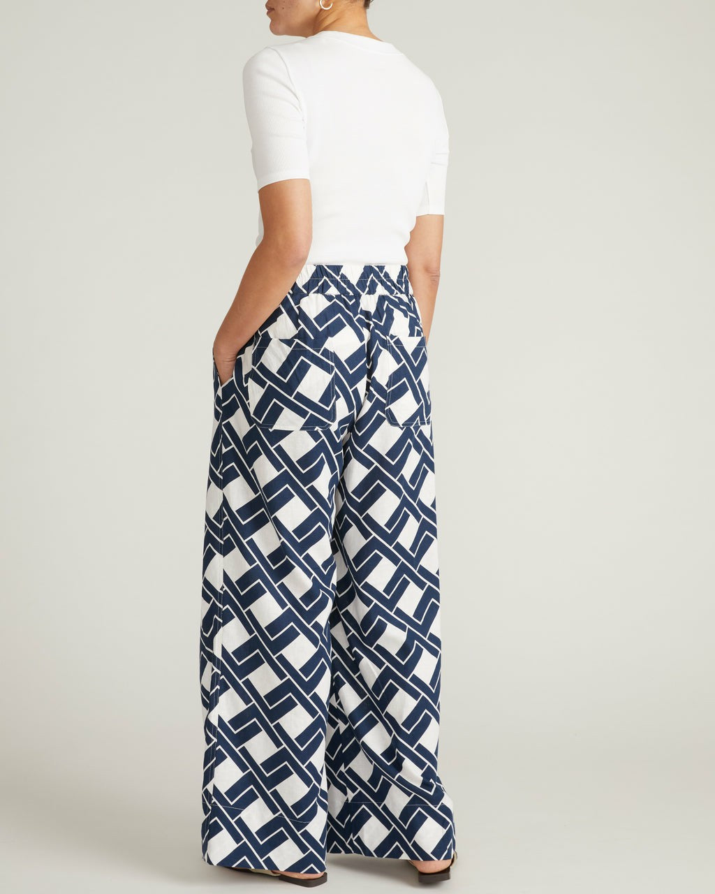 Marley Wide Leg Linen Blend Pants - Geometrica Print | Universal Standard