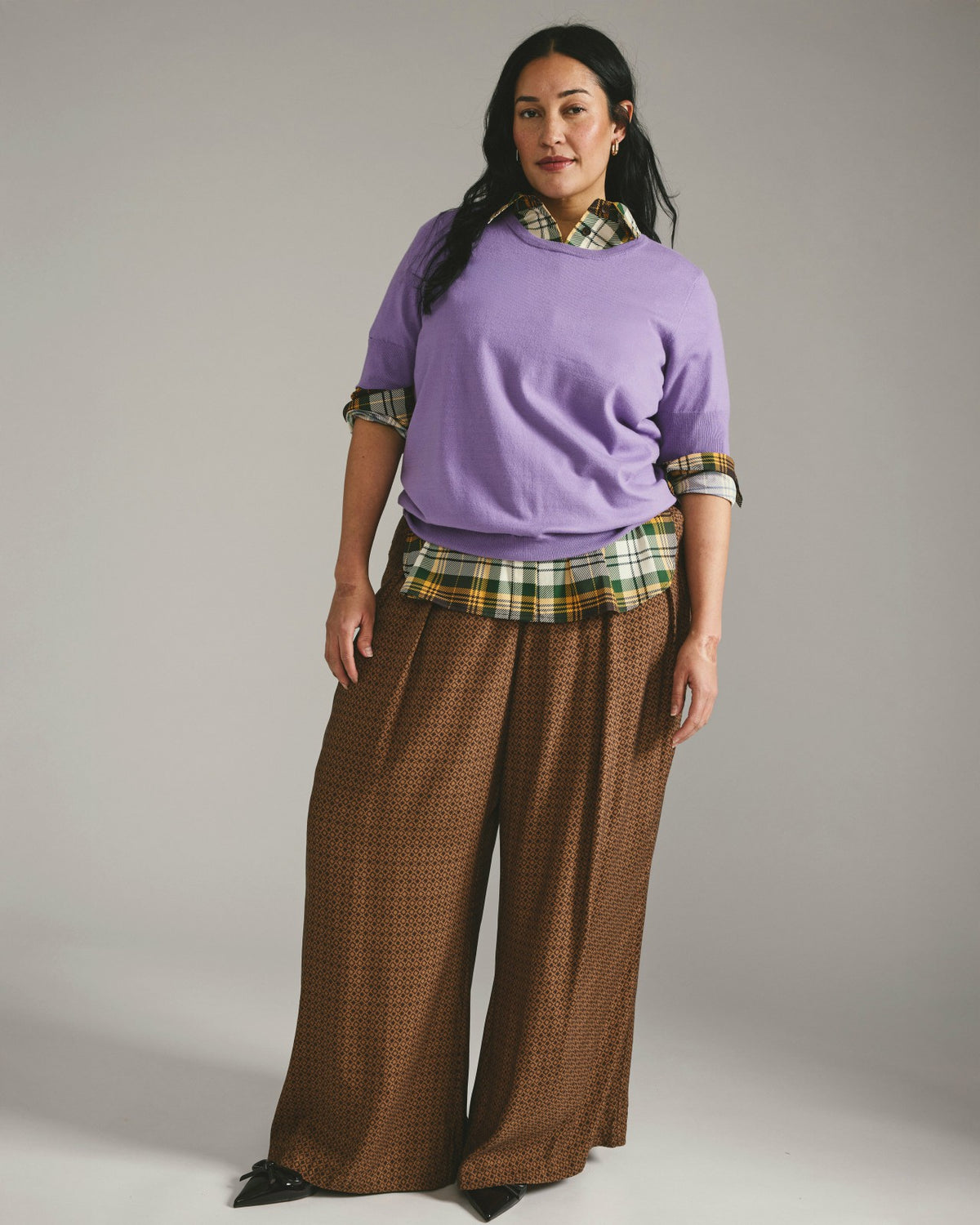Palais Cooling Cupro Wide Leg Pant - Brown Hacienda Print | Universal Standard