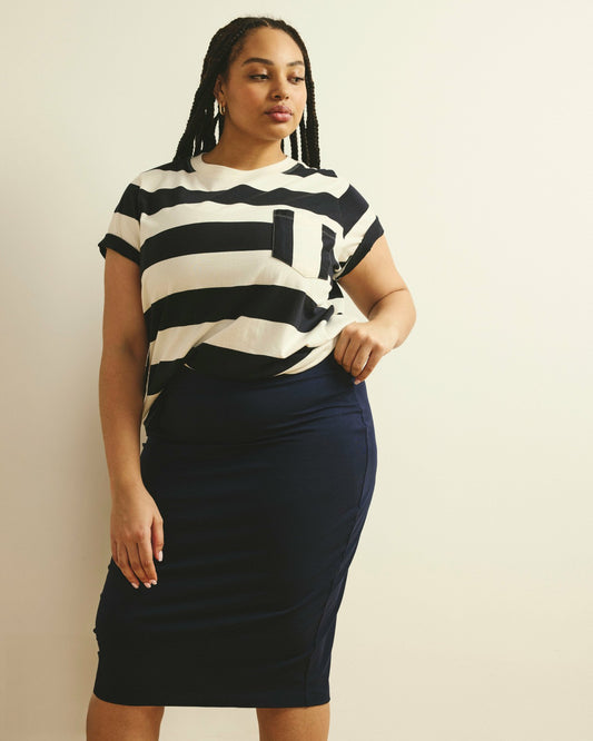 Danube Jersey Skirt - Midnight | Universal Standard