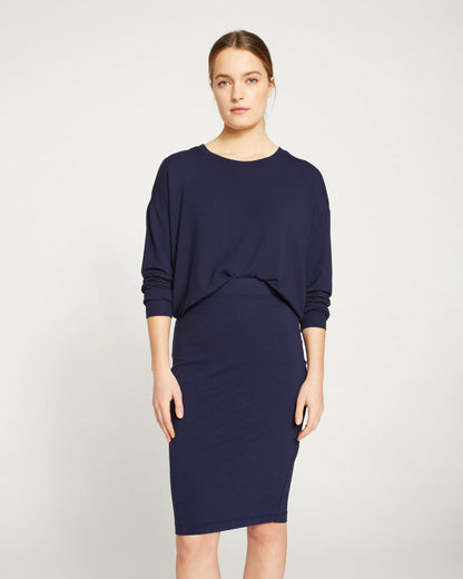 Danube Jersey Skirt - Midnight | Universal Standard