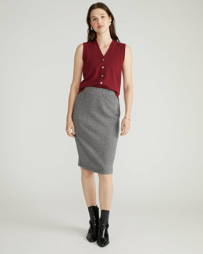 Danube Ponte Skirt - Herringbone Tweed | Universal Standard