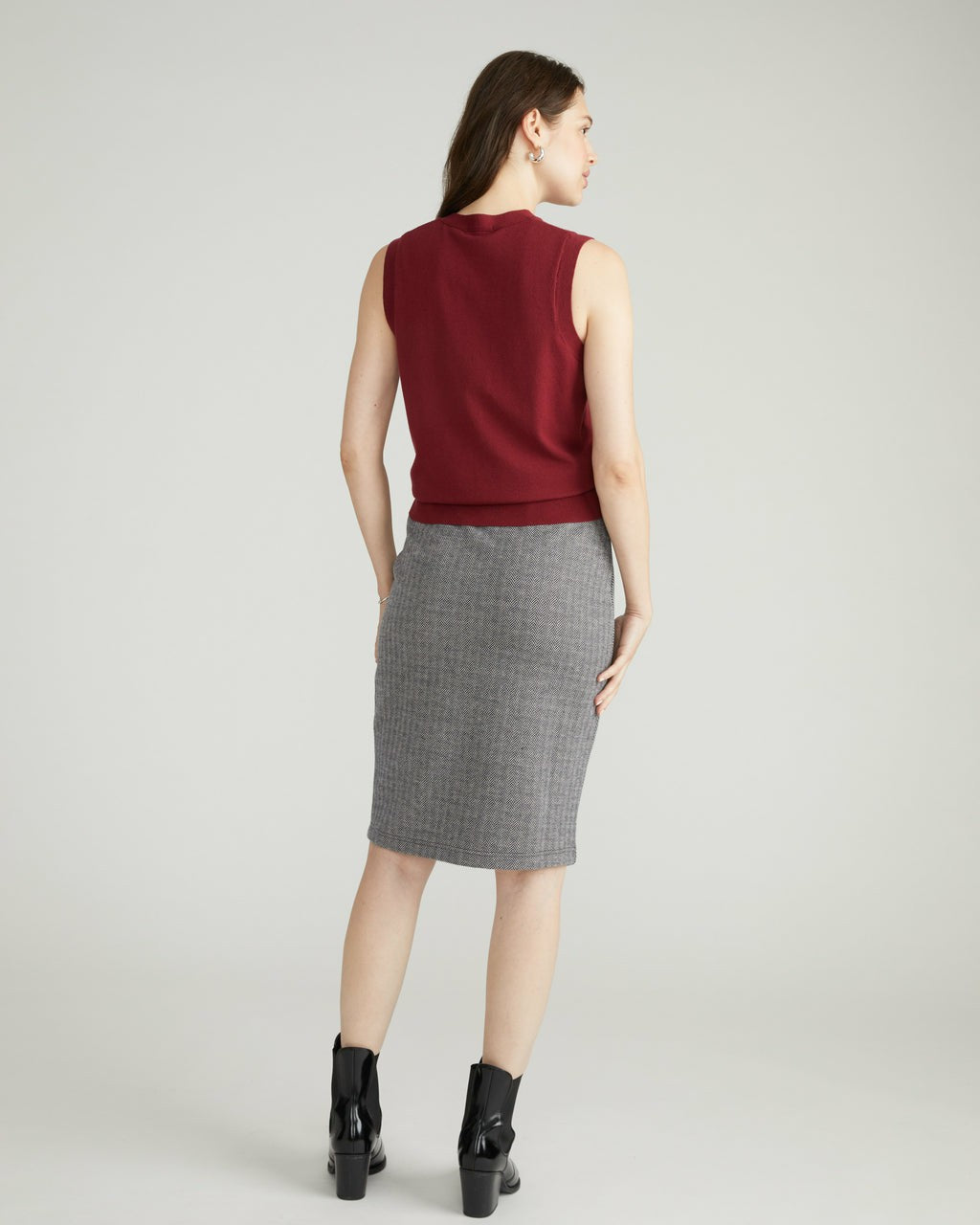 Danube Ponte Skirt - Herringbone Tweed | Universal Standard