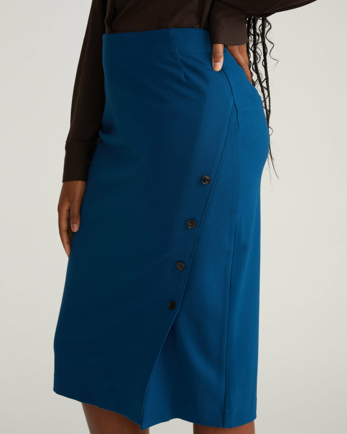 Anya Ponte Skirt - Deep Teal | Universal Standard