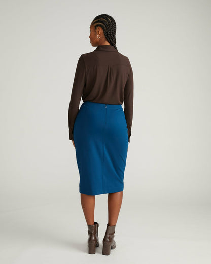 Anya Ponte Skirt - Deep Teal | Universal Standard