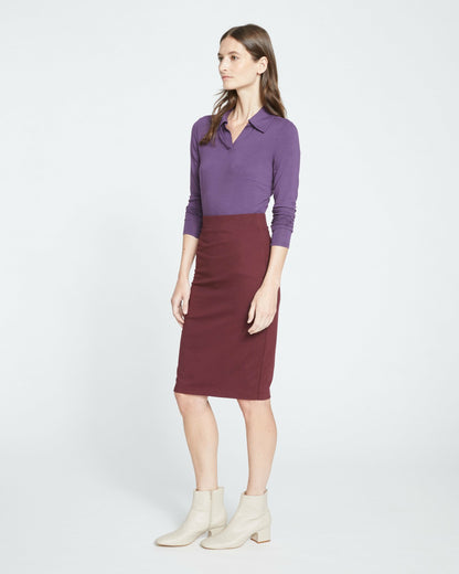 Danube Jersey Skirt - Black Cherry | Universal Standard