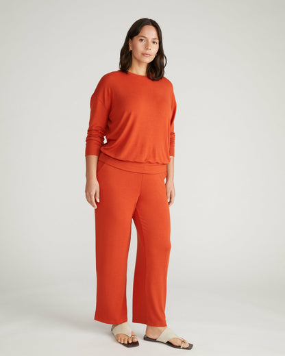 TravelKnit Relaxed Pants - Warm Russet | Universal Standard
