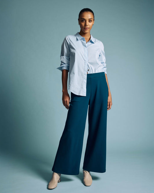 Stephanie Wide Leg Ponte Pants - Deep Teal | Universal Standard