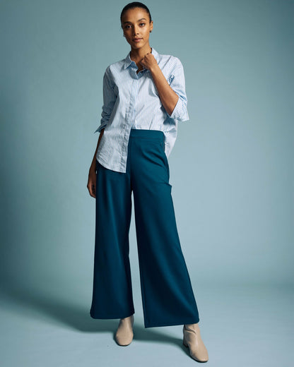 Stephanie Wide Leg Ponte Pants - Deep Teal | Universal Standard
