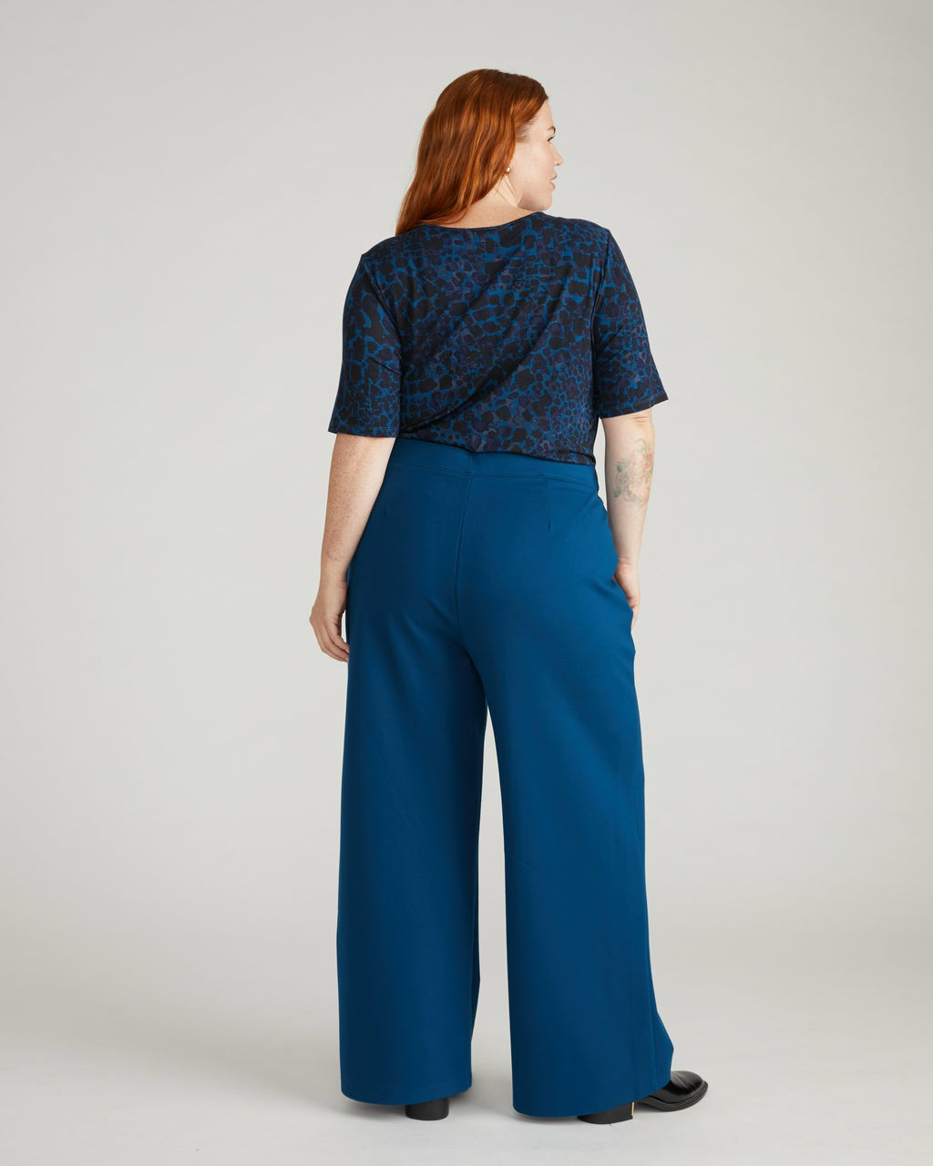 Stephanie Wide Leg Ponte Pants - Deep Teal | Universal Standard
