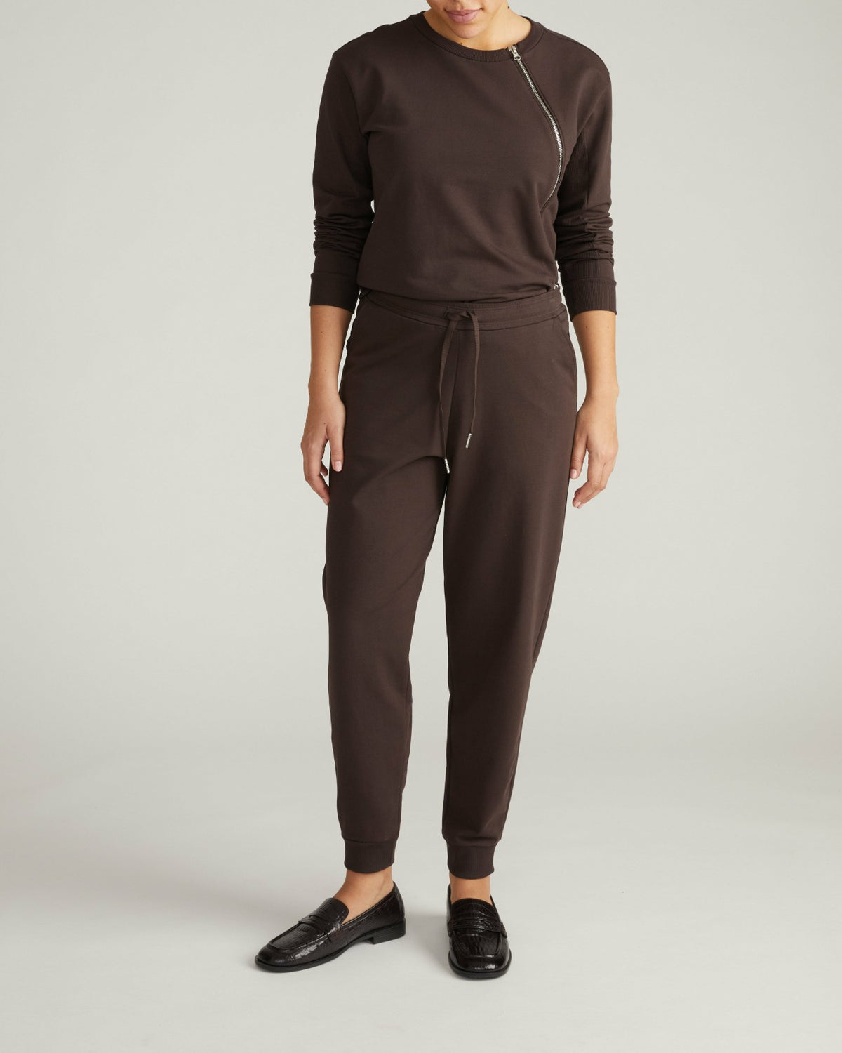Selma French Terry Jogger - Deep Brown | Universal Standard