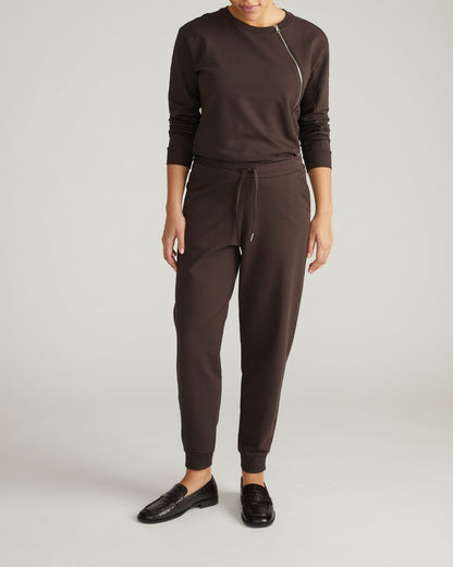 Selma French Terry Jogger - Deep Brown | Universal Standard
