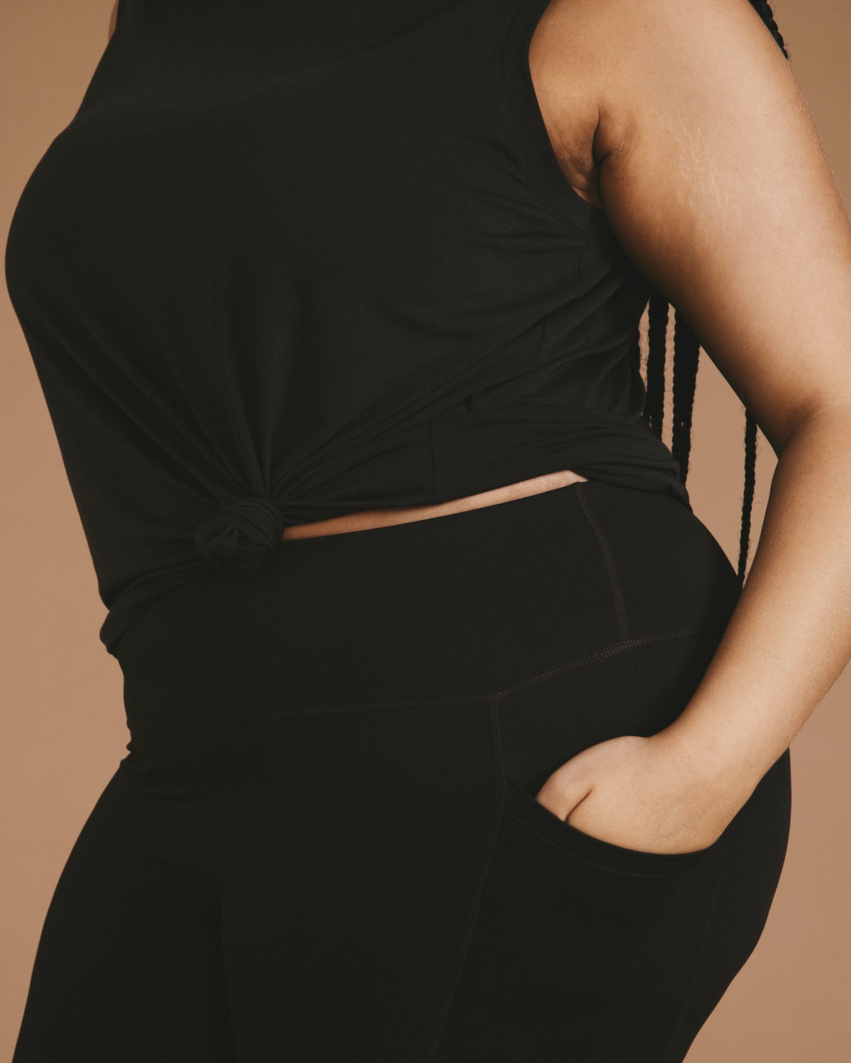 Next-to-Naked Cropped Pocket Legging - Deep Brown | Universal Standard