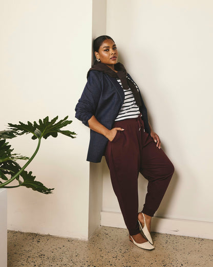 Selma French Terry Jogger - Black Cherry | Universal Standard
