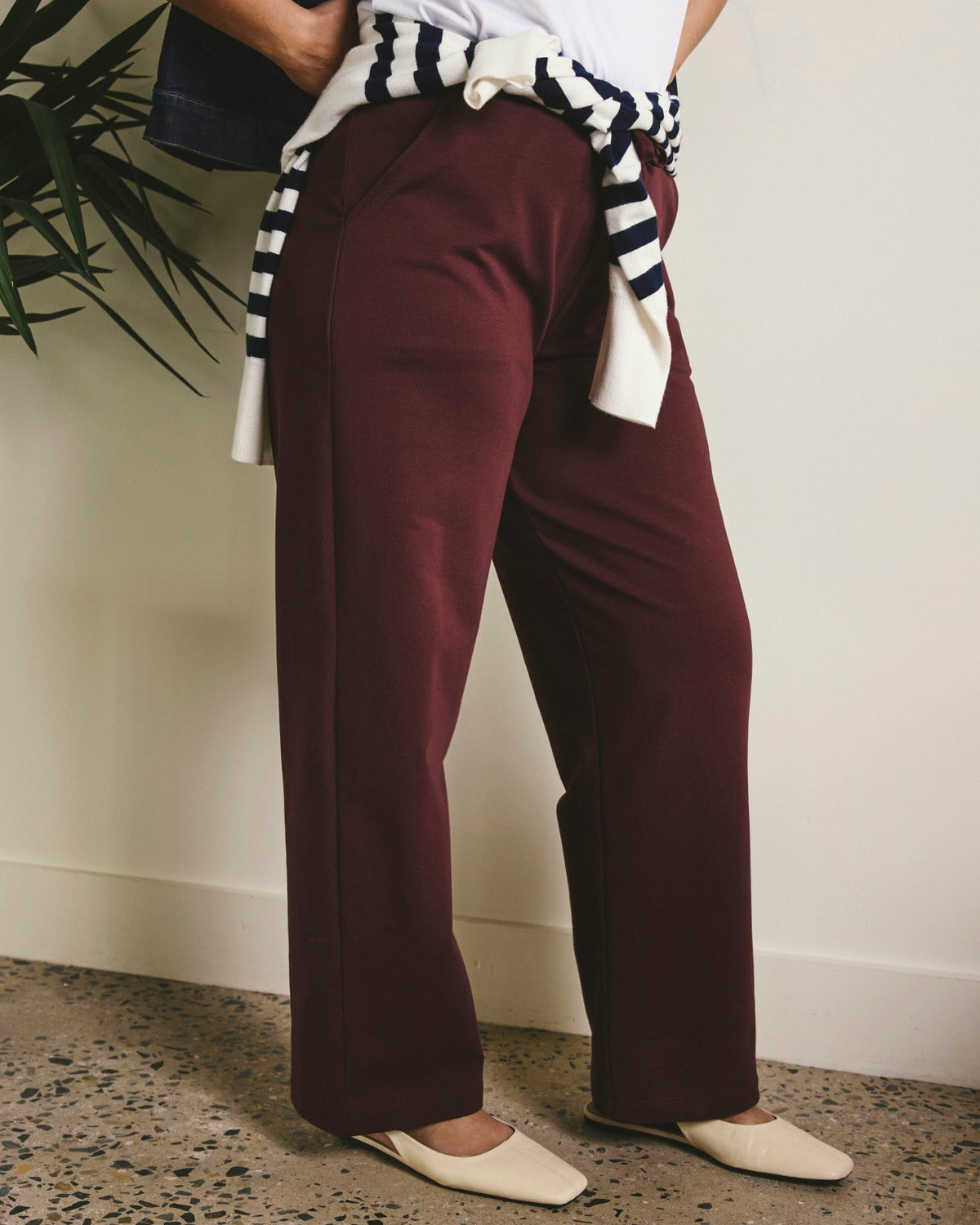 Straight Leg French Terry Sweatpants - Black Cherry | Universal Standard