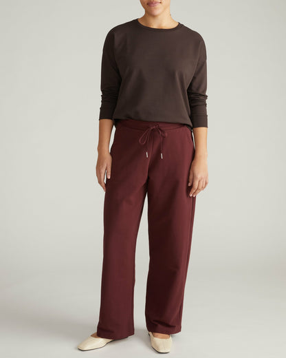 Straight Leg French Terry Sweatpants - Black Cherry | Universal Standard