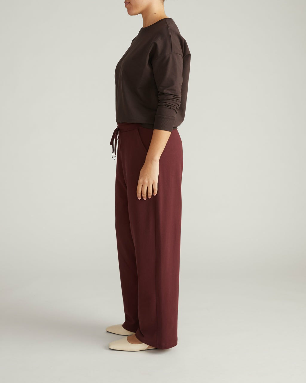 Straight Leg French Terry Sweatpants - Black Cherry | Universal Standard