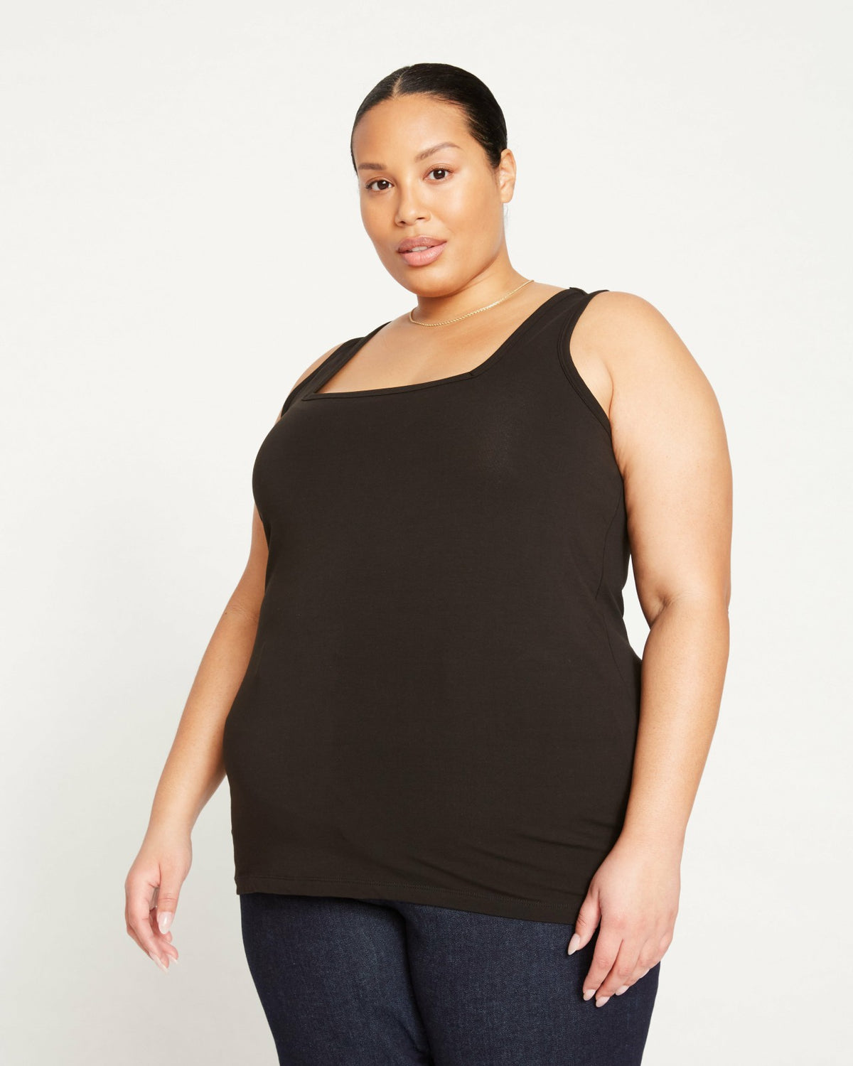 Square Neck Tank Top - Black | Universal Standard