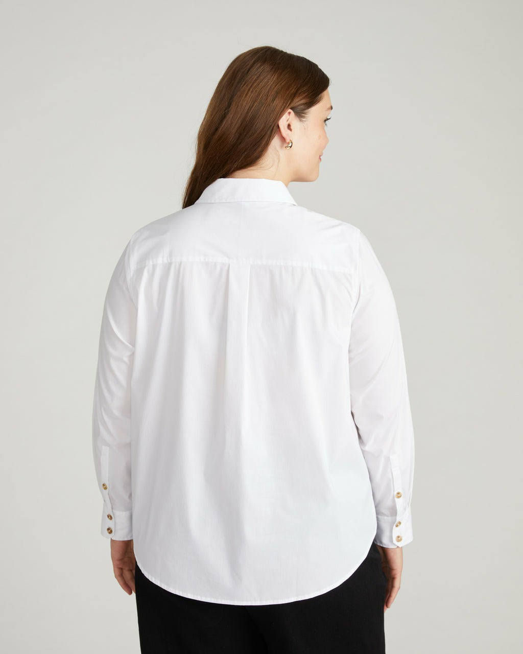 Elbe Popover Stretch Poplin Shirt Classic Fit - White | Universal Standard