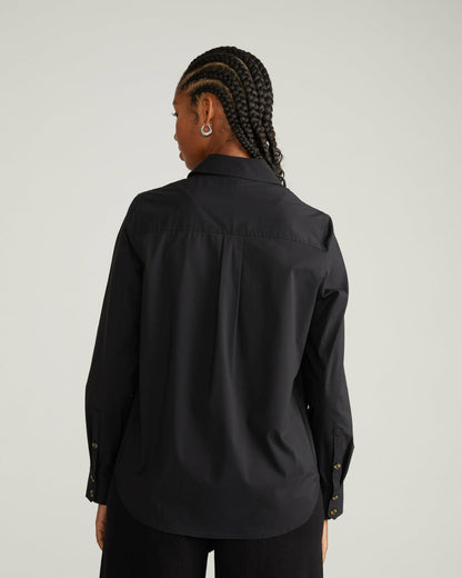 Elbe Stretch Poplin Shirt Classic Fit - Black | Universal Standard