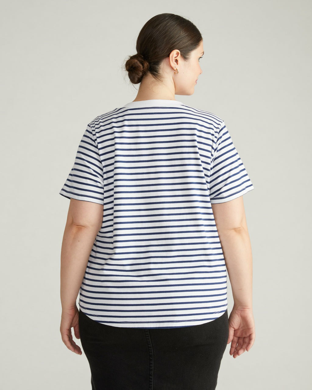 Breton Stripe Garcon Tee - White/Cenote Stripe | Universal Standard