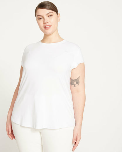 Ashley Cap Sleeve Tee - White | Universal Standard
