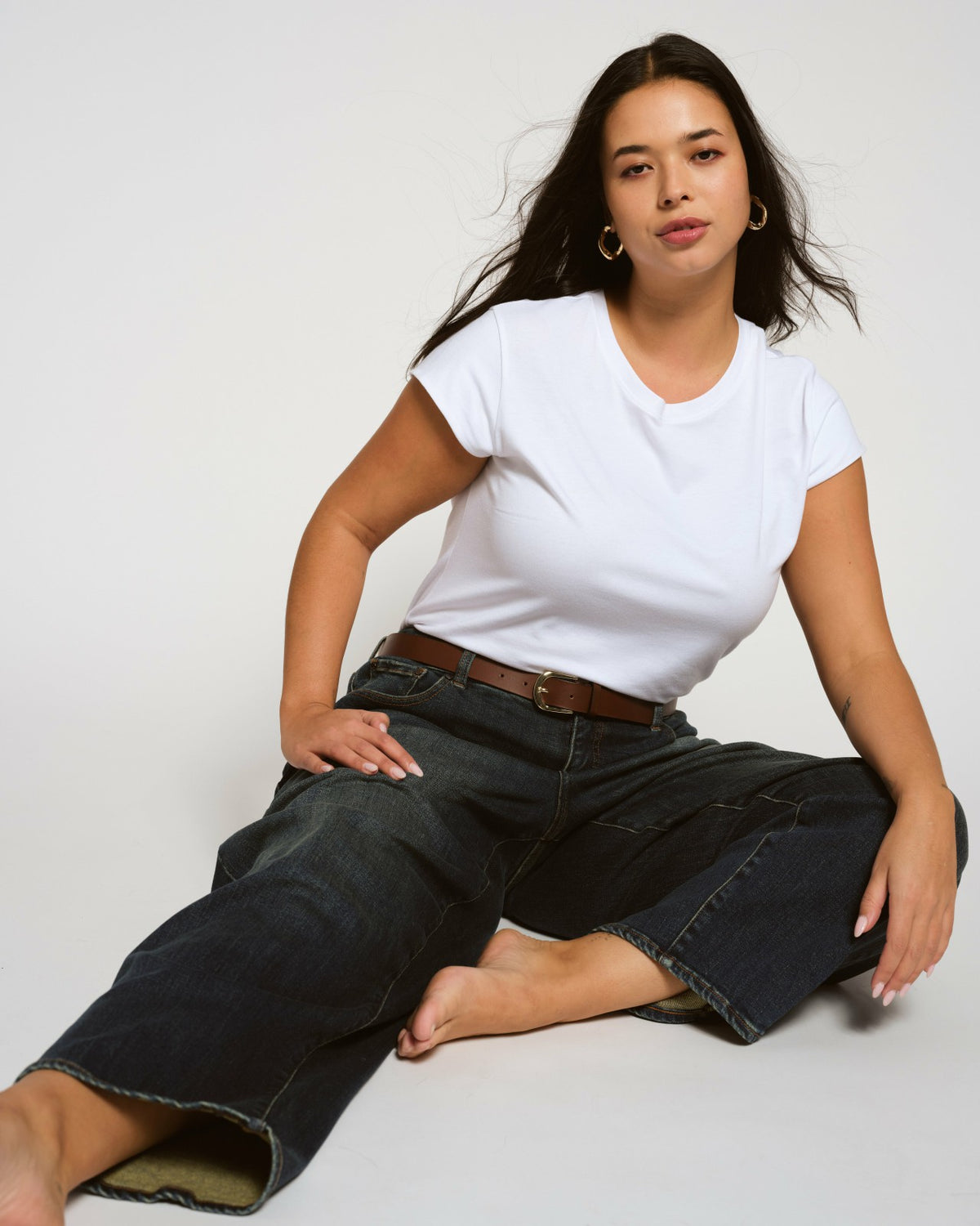 Ashley Cap Sleeve Tee - White | Universal Standard