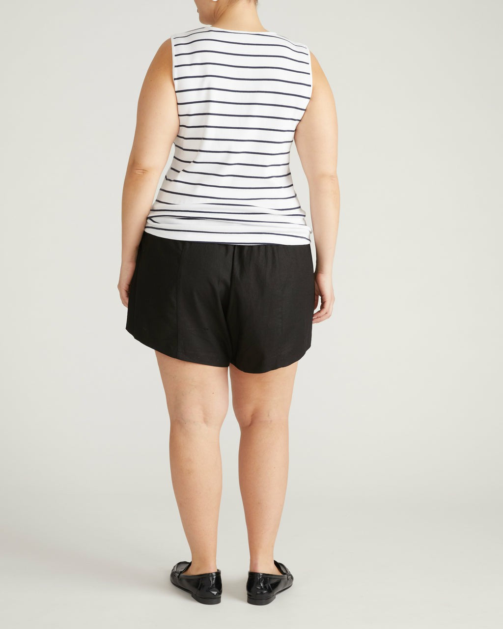 Daisy Ribbed Tank - Nautical Navy Stripe | Universal Standard