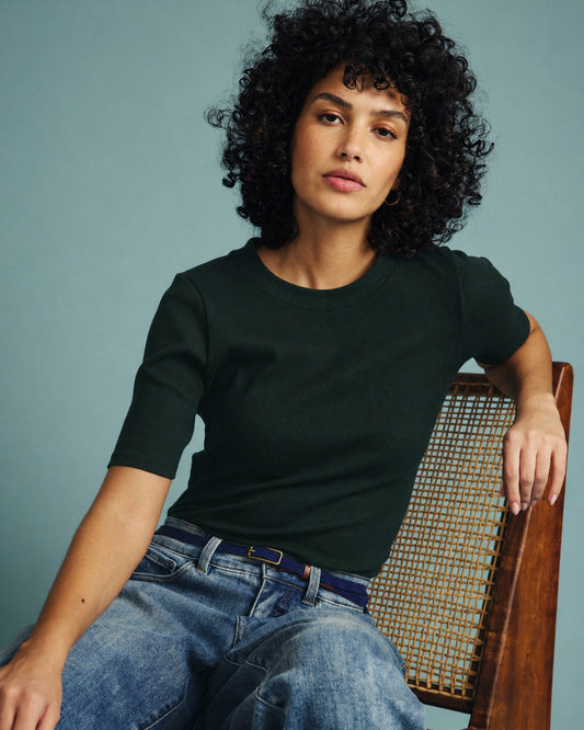Classic Ribbed Tee - Conifer | Universal Standard
