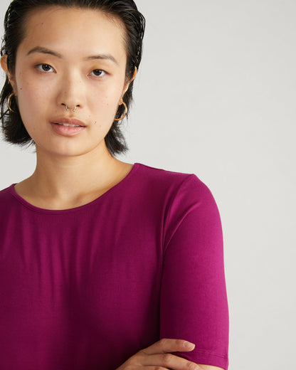 Lily Liquid Jersey Crew Neck Stovepipe Tee - Rothko Purple | Universal Standard
