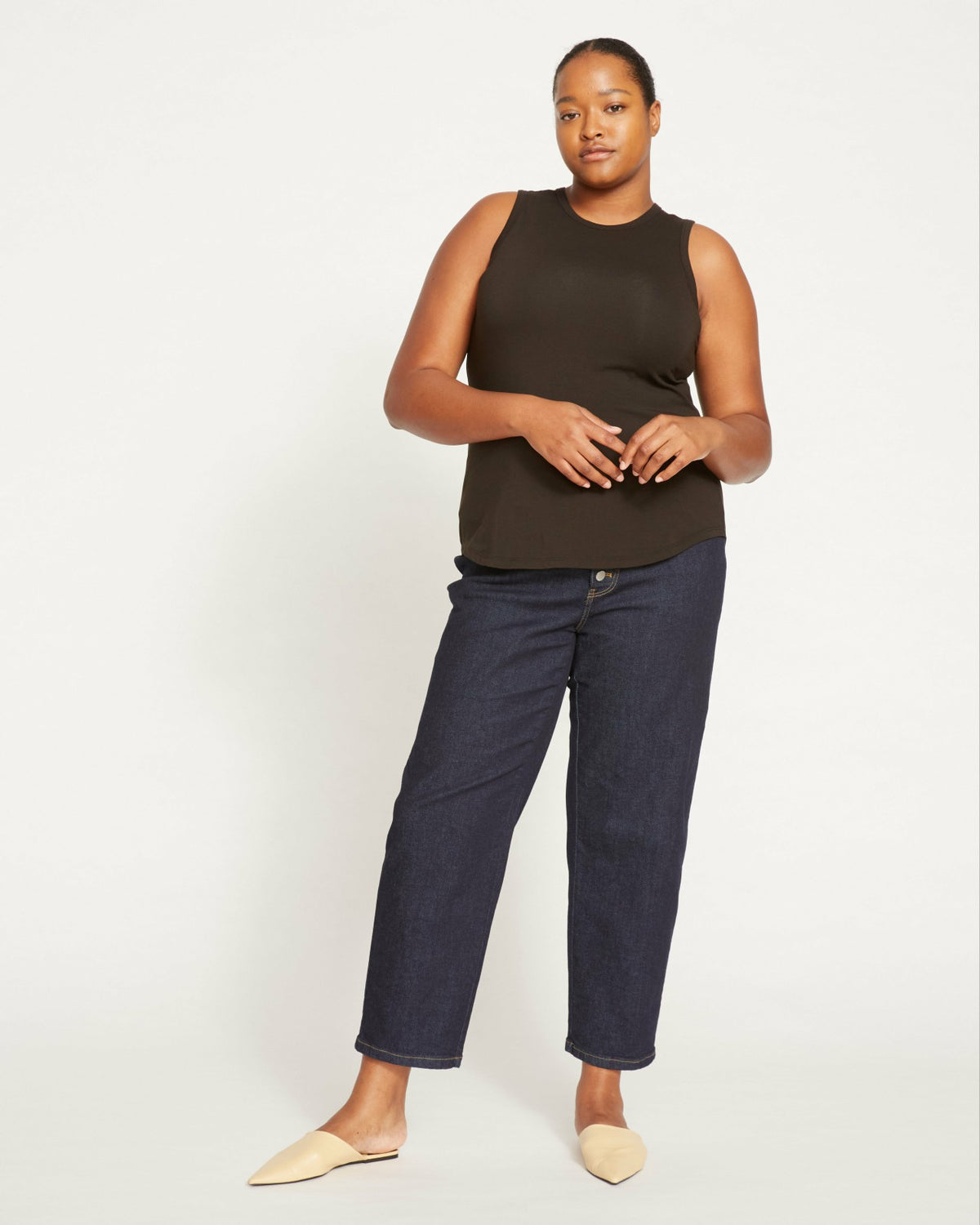 Cai High Neck Tank - Black | Universal Standard