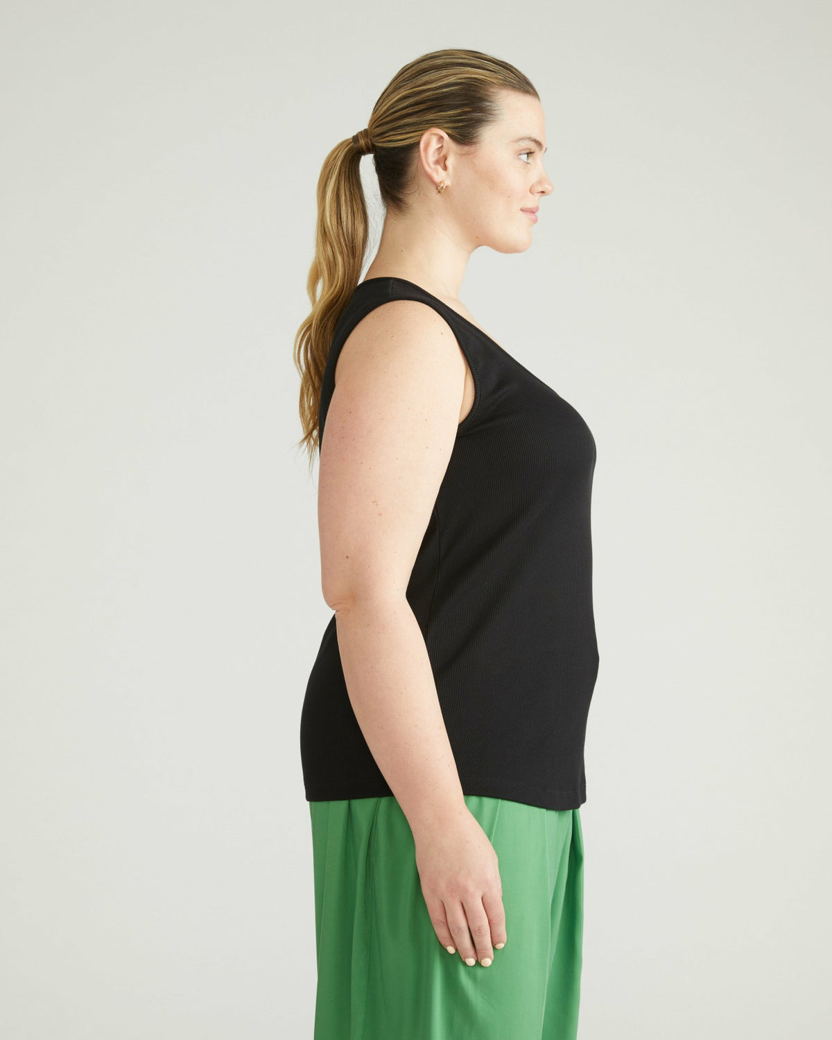 Daisy Ribbed Tank - Black | Universal Standard