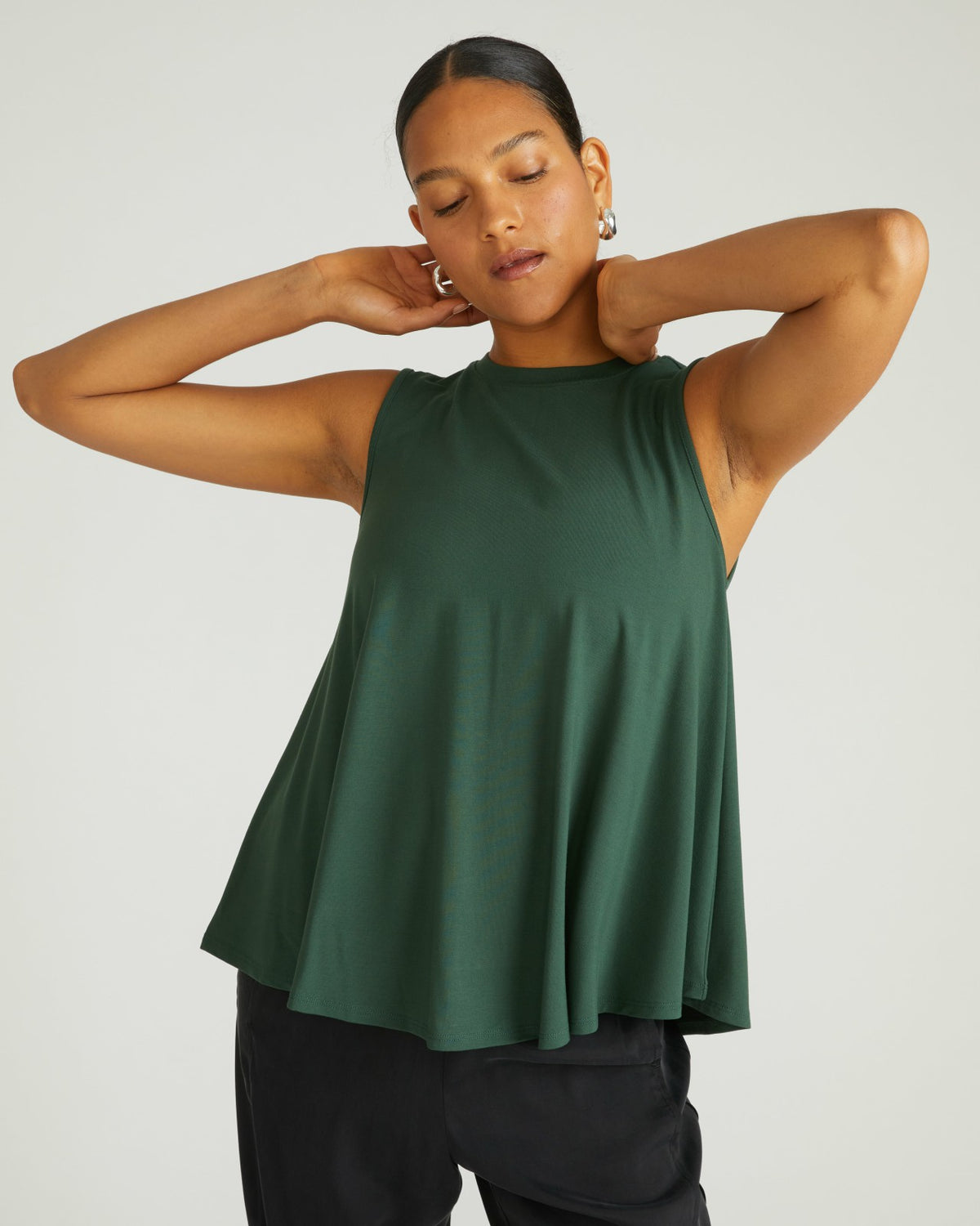 Heatwave Divine Jersey Flared Tank - Conifer | Universal Standard