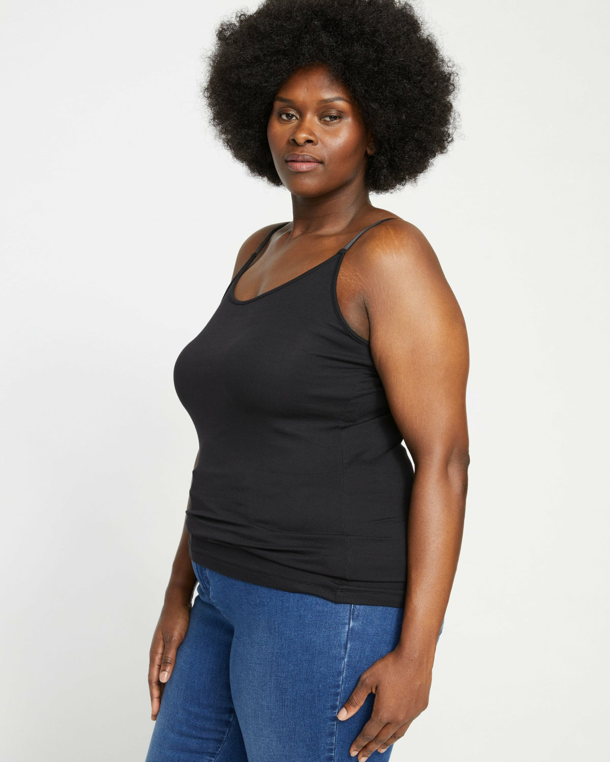 Cloud Rib Camisole - Black | Universal Standard