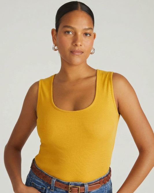 Daisy Ribbed Tank - Goldenrod | Universal Standard
