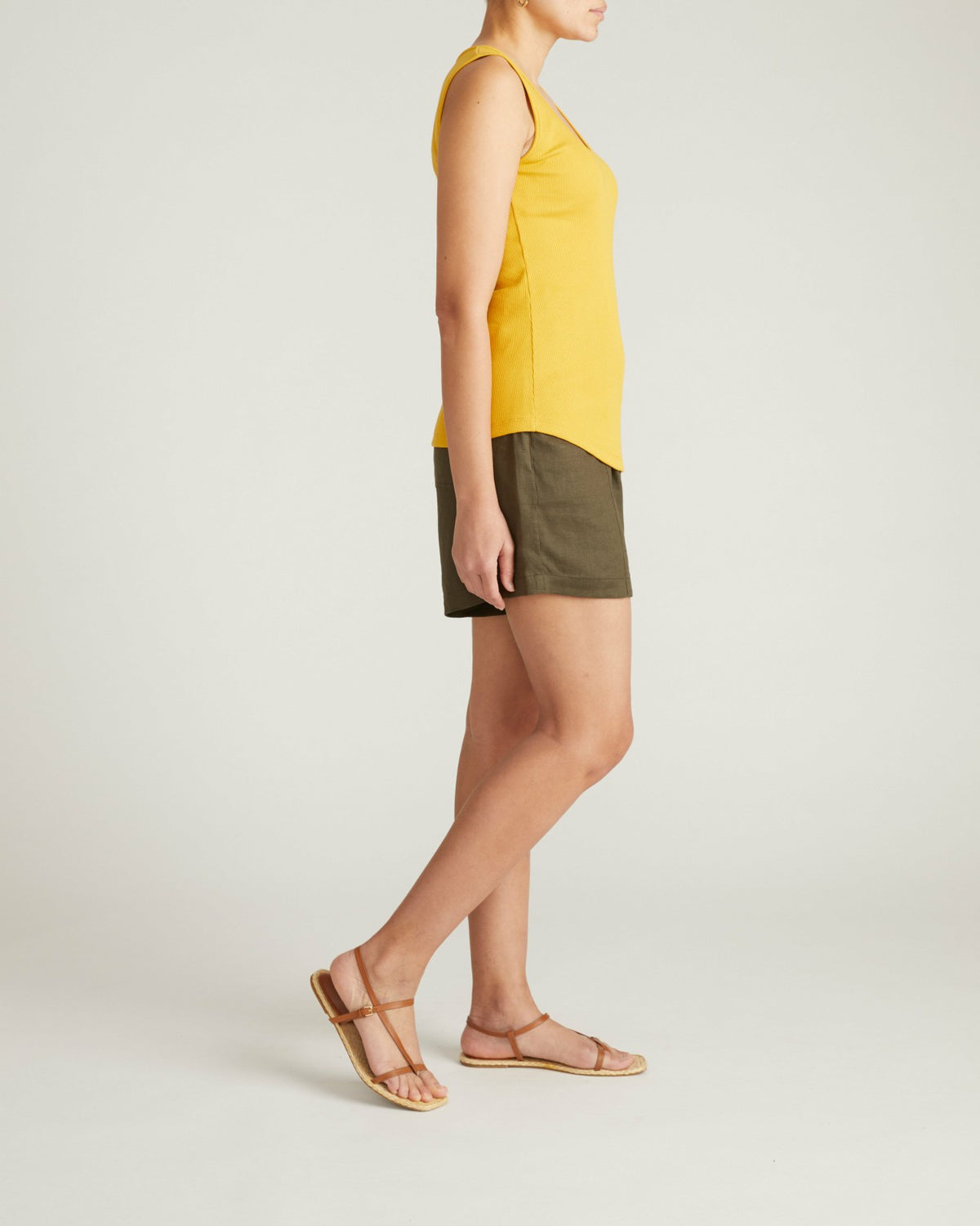 Daisy Ribbed Tank - Goldenrod | Universal Standard