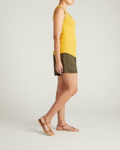Daisy Ribbed Tank - Goldenrod | Universal Standard