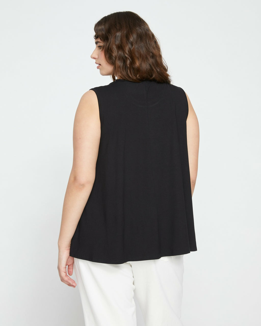 Heatwave Divine Jersey Flared Tank - Black | Universal Standard