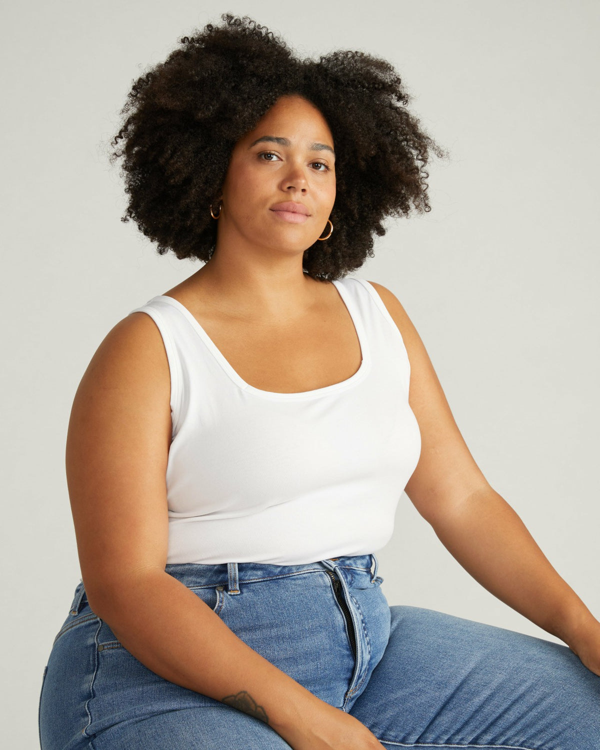 Square Neck Tank Top - White | Universal Standard