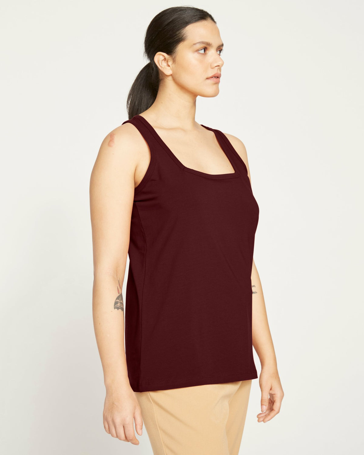 Square Neck Tank Top - Black Cherry | Universal Standard