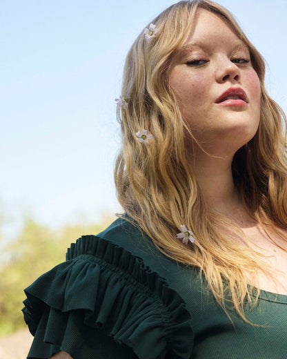Magnolia Ribbed Top - Conifer | Universal Standard