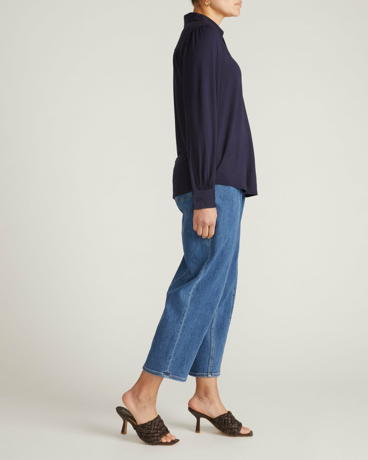 Moore Liquid Jersey Blouse - Midnight | Universal Standard
