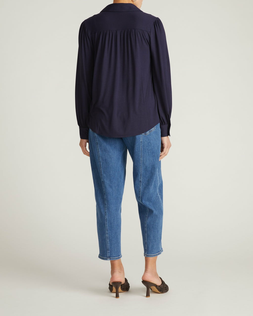 Moore Liquid Jersey Blouse - Midnight | Universal Standard