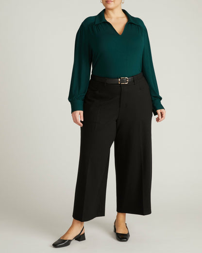 Moore Liquid Jersey Blouse - Forest Green | Universal Standard