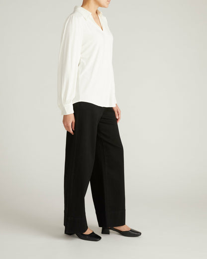Moore Liquid Jersey Blouse - White | Universal Standard