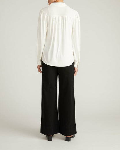 Moore Liquid Jersey Blouse - White | Universal Standard