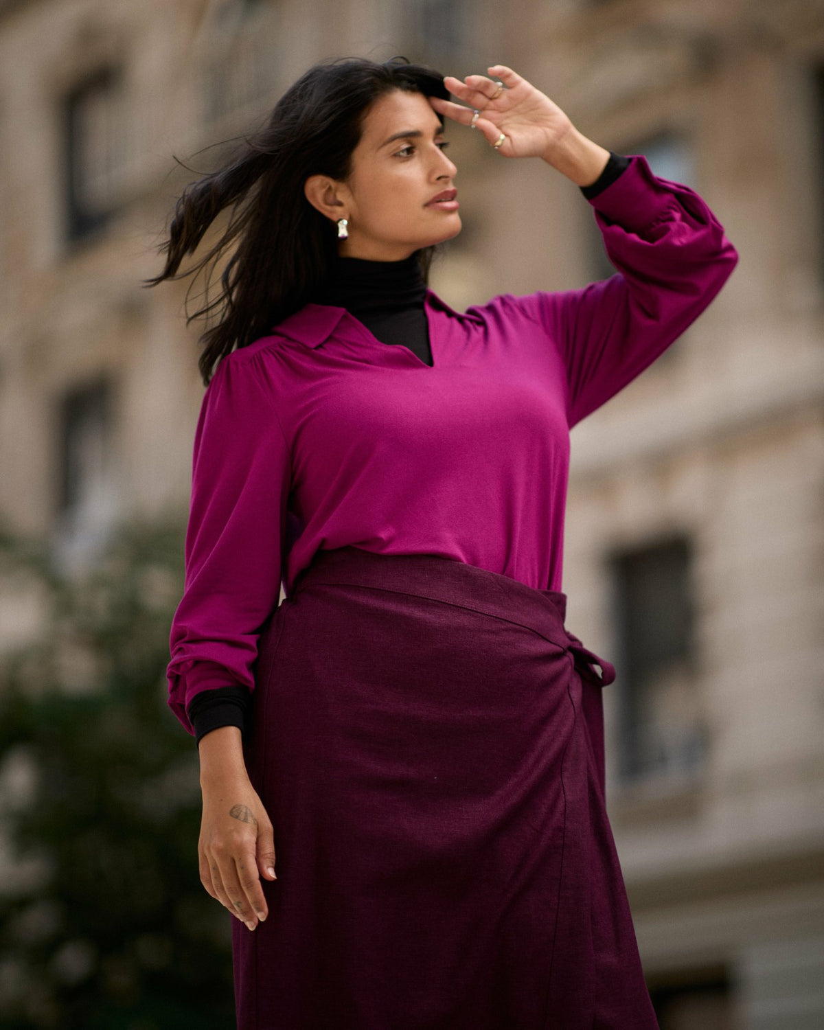 Moore Liquid Jersey Blouse - Rothko Purple | Universal Standard