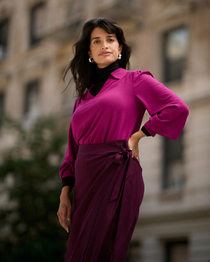 Moore Liquid Jersey Blouse - Rothko Purple | Universal Standard