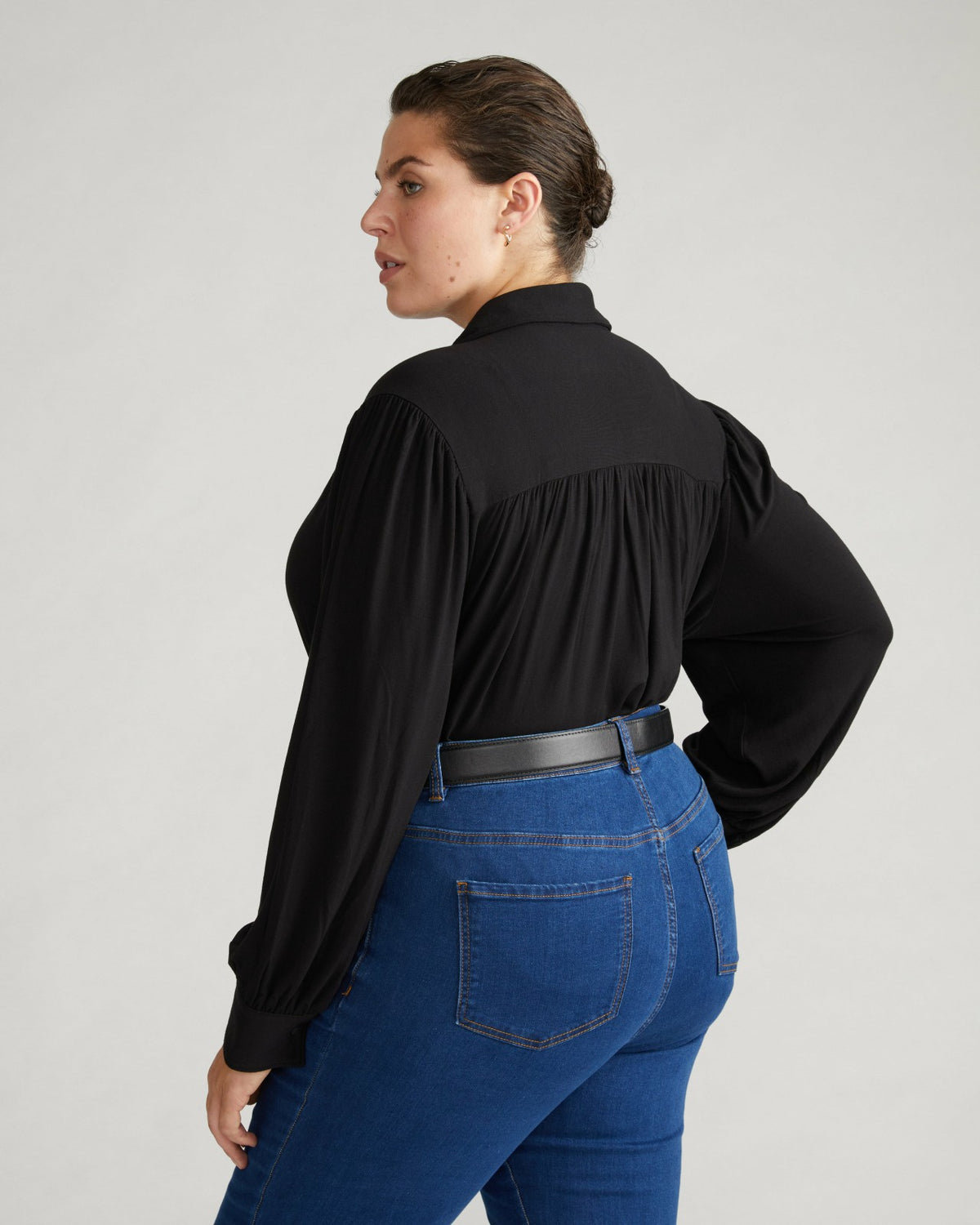 Moore Liquid Jersey Blouse - Black | Universal Standard