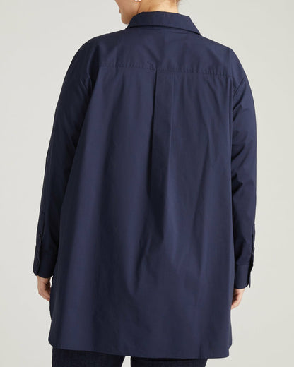 The Artist Poplin Shirt - Navy | Universal Standard